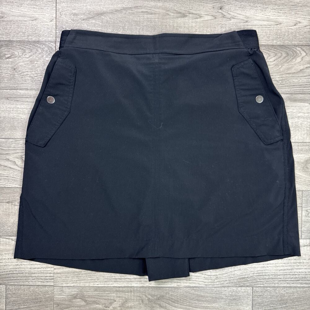 Athleta Vienna Cargo Skort Pull On Stretch Activewear Black sz 12